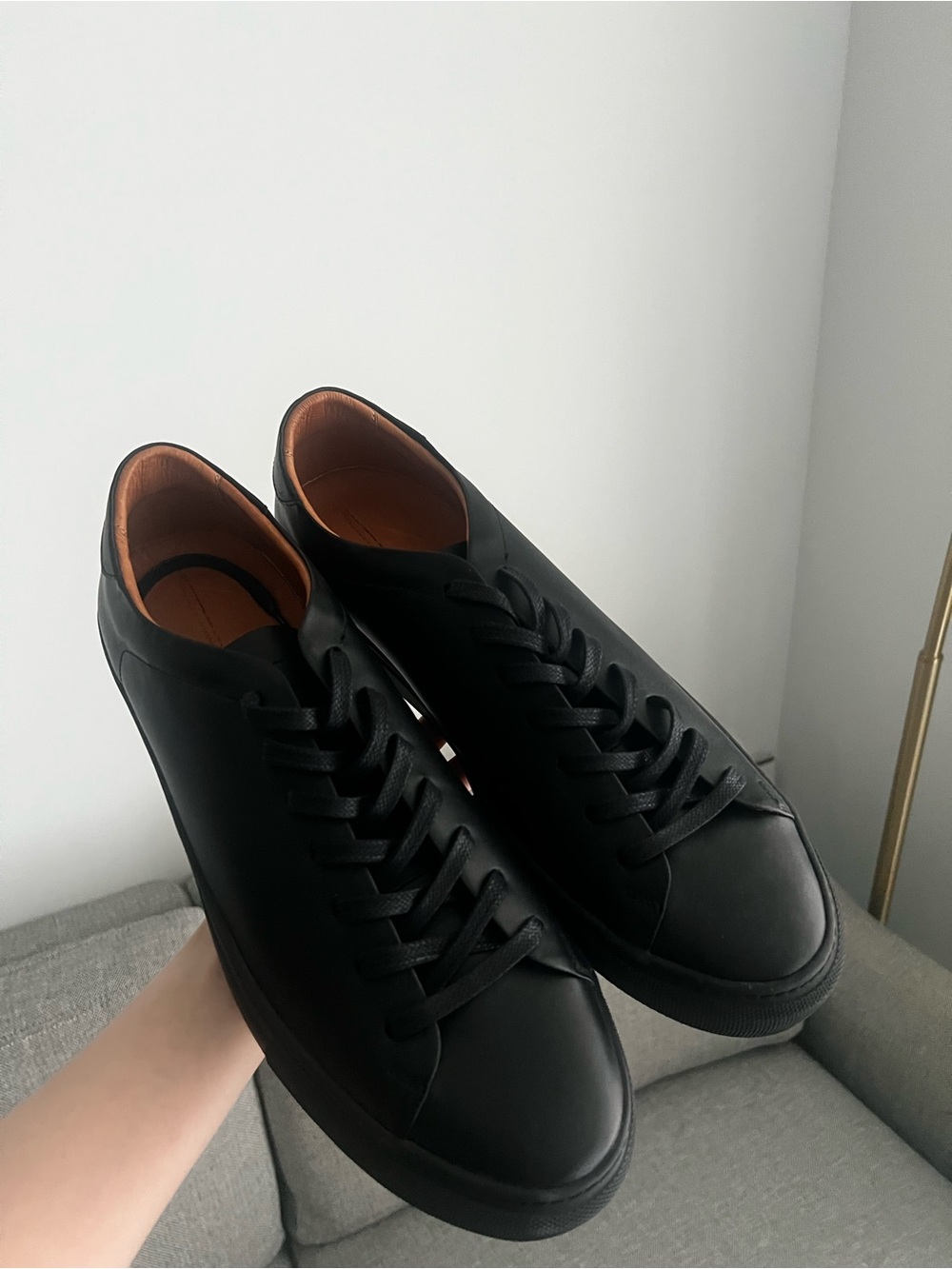 Beckett Simonon Black Leather Low-Top Sneakers